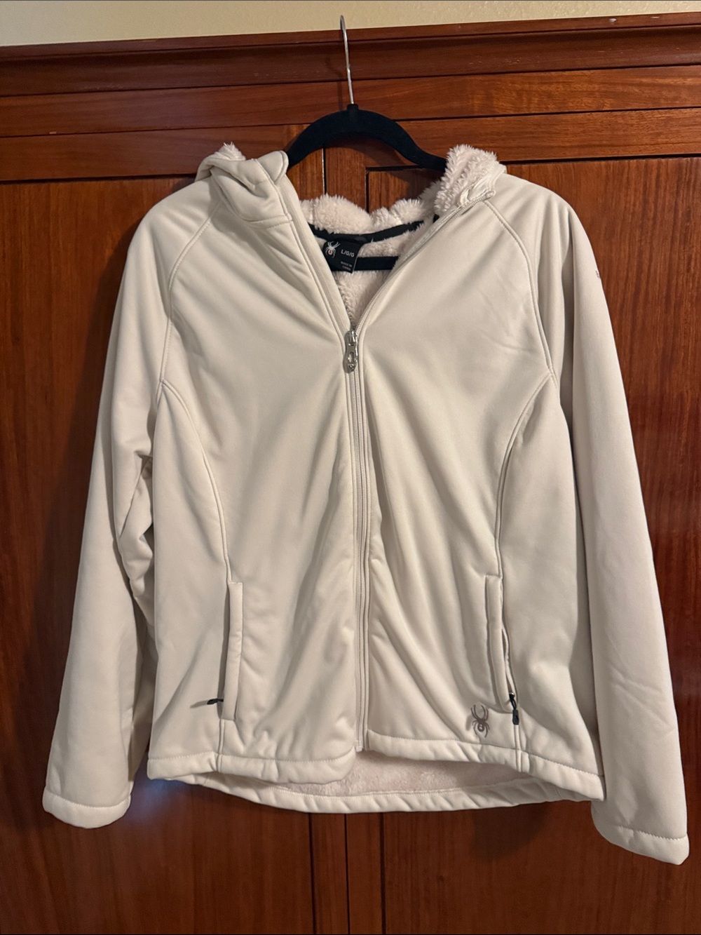 Spyder Women's Cream Hooded Ski Softshell Jacket
